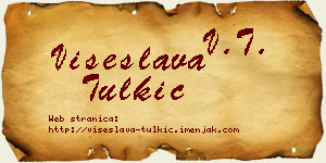 Višeslava Tulkić vizit kartica